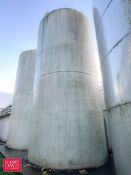 DCI 20,000 Gallon Jacketed S/S Silo, S/N: 97-D-55423-B with Horizontal Agitation, (2) Valves Sensors