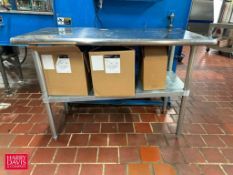 S/S Table: 4' x 2' with Shelf - Rigging Fee: $80