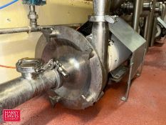 Fristam Centrifugal Pump, Model: FPX3451-250, S/N: FPX34510901107 with Baldor 10 HP 1,760 RPM Motor