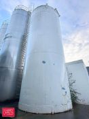 Crepaco 20,000 Gallon Jacketed S/S Silo, S/N: 4345 with Horizontal Agitation, (2) Valves, Sensors
