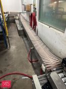 S/S Framed Product Conveyor: 30' x 1' with Drive and Incline 90° Turn - Rigging Fee: $1,250
