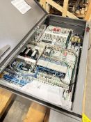 Allen-Bradley PLC with I/Os, Micrologix L23E, (5) PowerFlex 525 Variable-Frequency Drives, Starters