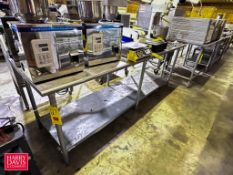 S/S Top Table with Round Edge and Undershelf: 30