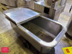 S/S Portable Tub with Lid: 24” Width x 54” Length x 17” Depth - Rigging Fee: $100