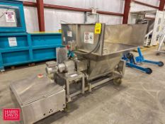 CFE S/S Miring Hopper, Model: DP.35 WP, S/N: 97011 with Auger Conveyor and Woods AC Inverter