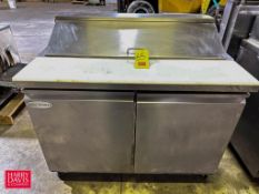 SERV-WARE S/S Portable Commercial Refrigerated Prep Table, Model: SP48-12, S/N: 5127694