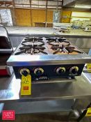 SERV-WARE 4-Burner Range - Rigging Fee: $100