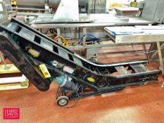 Hytrol Steel Frame Portable Power Inclined Belt Conveyor, 88” x 15.25