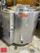 GROEN 40 Gallon S/S Jacketed Kettle, Model: EE-40, S/N: 462D - Rigging Fee: $200
