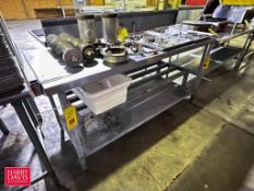 S/S Top Table with Round Edge and Undershelf: 30