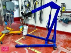 Graco Portable Drum Pump with Baldor 700/850 RPM Motor with Westward .75 Ton Capacity Portable Hoist