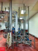 S/S Air Valve Manifold with (19) Tuchenhagen S/S Air Valves, Associated Piping and Handrail, 15', Mo