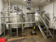 S/S Framed Platform with Stairs and Handrail: 15' x 40