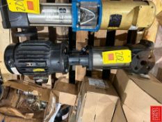 Vertical Water Pump with Baldor 3 HP 3,500 RPM Motor - Rigging Fee: $80