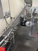 Nercon S/S Framed Conveyor: 28' x 1' with Incline, 45° Turn, Drive, Plastic Table Top Chain and