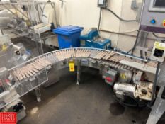 Nercon S/S Framed Case Conveyor: 7' x 1' with Incline, 90° Turn, Drive, Plastic Table Top Chain