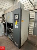 Atlas Copco 100 HP Screw Air Compressor, Model: GA75P, S/N: AP1611389, 129 PSI with Refrigerated