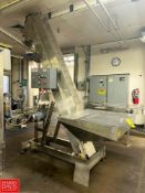 Portable S/S Framed Capacity Elevator/Hopper with Plexiglass Hinged Lid, Dorner Elevator Extension