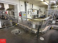 2019 Nercon S/S Framed Product Conveyor with 90° Turn, Drive, S/S Hood and Plastic Table Top Chain