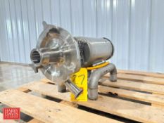 Fristam Centrifugal Pump, Model: FPX731-175 with Baldor S/S 2 HP 1,255 RPM Motor: Mounted on S/S