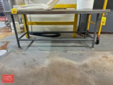 S/S Topped Table: 76” x 31