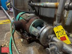 Tri-Clover Centrifugal Pump with 10 HP 3,500 RPM Motor: Mounted on Base - Rigging Fee: $150