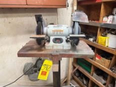 Dayton Double End Bench Grinder, Model: 467L84: Mounted on Pedestal - Rigging Fee: $150
