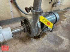 Alfa Laval Centrifugal Pump with Sterling Electric S/S Clad 2 HP 1,750 RPM Motor: Mounted on S/S