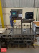 S/S Table Top Product: 2’ x 2’ with Weigh-Tronix WI-130 Digital Display and Datamax Printer