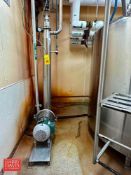 Centrifugal Pump with Weg 5 HP 1,745 RPM Motor: Mounted on S/S Base, S/S Inline Filter, Steam and