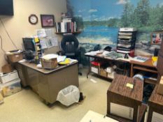 Desk, 2-Door Cabinet, (3) File Cabinets, Table and Chairs - Rigging Fee: $300