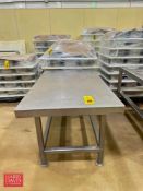 S/S Table: 5’ x 3’ x 33” Height - Rigging Fee: $75