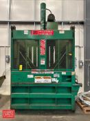 Philadelphia Tramrail Hydraulic Cardboard Bailer, Model: 7200 IDH, S/N: 045743 with Wire Ties