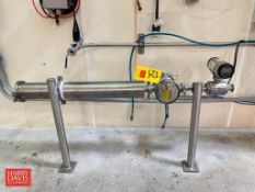 S/S Magnetic Trap, Anderson S/S Magnetic Flow Meter, Model: IZMAG025D100SA00000, S/N: 1540361 S/S