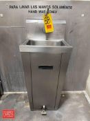 Advance Tabco S/S Hand Sink with Foot Control, S/S Table with Basin, Faucet and Shelf: 4’ x 30