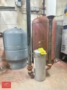 Pentek S/S Filter Housing, Model: ST-BC-4, S/N: 133747, 150 PSI @ 300° F and (2) Expansion Tanks