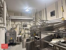 200’+ S/S Piping, Including: 80'+ S/S 7-Pass Tube Heat Exchanger, (12) S/S Butterfly Valves, Sensors