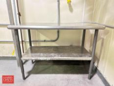 S/S Table: 4’ x 2’ with Shelf - Rigging Fee: $100