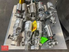 Assorted S/S Valves, Including: Waukesha Cherry-Burrell, Alfa Laval and Tri-Clover