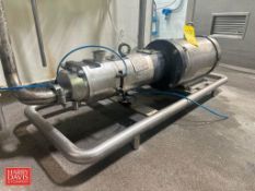 Axiflow Technologies Sanitary Twin Screw Pump, Model: STSC5032DBL, S/N: 30967-001 with Baldor S/S