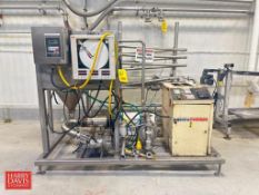 Pasteurizing Skid with S/S Shell & Tube Heat Exchanger, Diaphragm Pump, Positive Displacement Pump