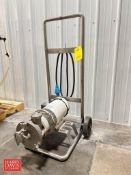 Fristam Centrifugal Pump, Model: FZX2100, S/N: FZX2100013601 with Baldor 3 HP 1,760 RPM Motor