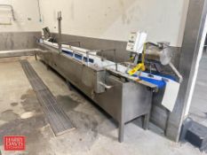 S/S Framed Split-Lane Cooling Conveyor Bath with Drive, AC Tech Variable-Frequency Drive, Baldor