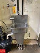 S/S Hand Sink with Foot Controls, Emergency Eye Wash Station and Paper Towel Dispenser