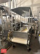 S/S Framed Portable Belt Conveyor: 13’ x 3’ with Drive and S/S Hood (Subject to BULK BID: Lot 55) -