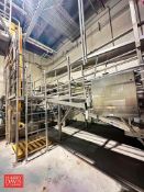 S/S Platforms with (2) Ladders, (1) Section: 26’ x 5’, (1) Section: 20’ x 2’ with (4) Tiers, Handrai