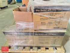 NEW Carlise 35 Quart Mop Buckets with Assorted Storage Containers - Rigging Fee: $100