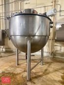 2004 Lee 500 Gallon Jacketed S/S Kettle, Model: 500D, S/N: 35431-1-1 (90 PSI Jacket) with Side/Botto