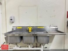 Eagle S/S 3-Basin Sink with Faucet and Hand Soap Dispenser - Rigging Fee: $300