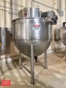 2004 Lee 500 Gallon Jacketed S/S Kettle, Model: 500D, S/N: 35431-1-2 (90 PSI Jacket) with Side/Botto